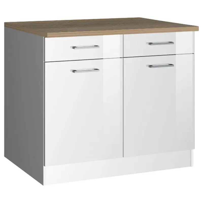 K&Uuml;CHENUNTERSCHRANK Mailand Wei&szlig; B: 100 cm