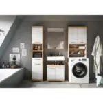 M&ouml;belix Badezimmer Lambada Eiche Dekor/Wei&szlig; B: 160 cm