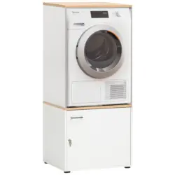 Waschmaschinenschrank Eichefarben/Wei&szlig; B: 67,1 cm