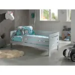 M&ouml;belix KINDER-/JUNIORBETT Grau lackiert 70x140 cm
