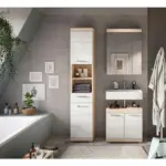 M&ouml;belix Badezimmer Lambada Eiche Dekor/Wei&szlig; B: 97 cm