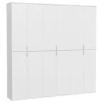 M&ouml;belix Dreht&uuml;renschrank 183 cm Projekt, Wei&szlig; Hochglanz
