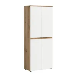 Garderobenschrank Scarpa Wei&szlig;/Eichefarben B: 70 cm