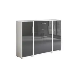 Aktenschrank Office Edition Wei&szlig;/Anthrazit HG, B: 172,6 cm