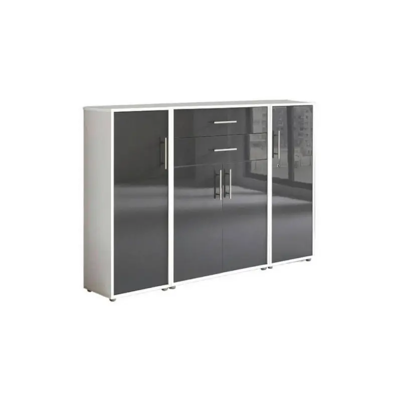 Aktenschrank Office Edition Wei&szlig;/Anthrazit HG, B: 172,6 cm