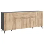 M&ouml;belix Sideboard Phuket 180 Anthrazit, Kastanie B: 180 cm