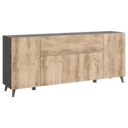 Sideboard Phuket 180 Anthrazit, Kastanie B: 180 cm