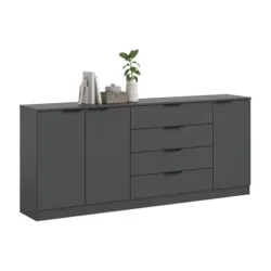Kommode Kopenhagen Anthrazit, B: 185 cm