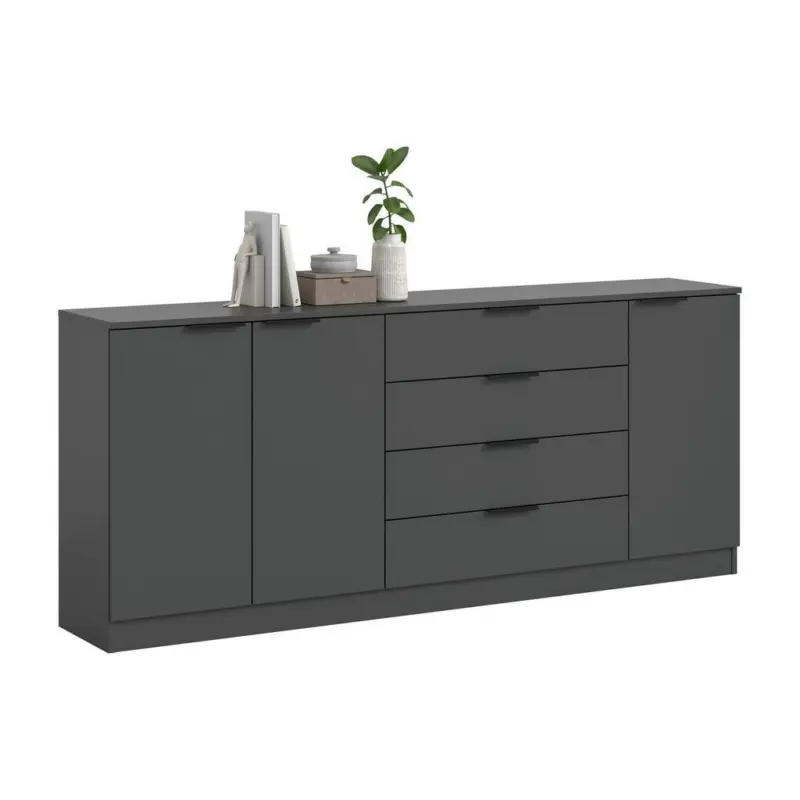 Kommode Kopenhagen Anthrazit, B: 185 cm