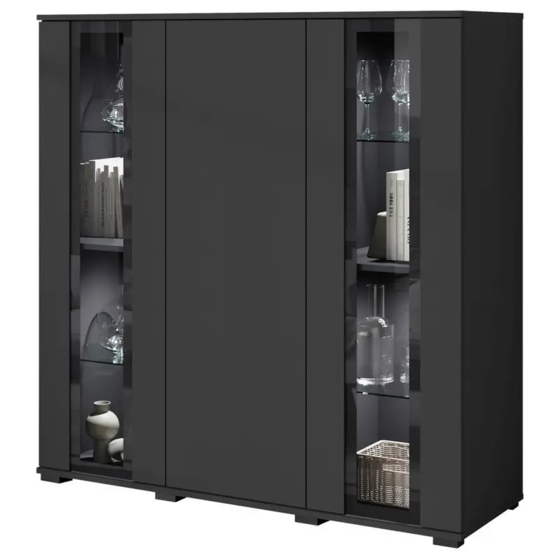 Kommode Caro Schwarz B: 120 cm