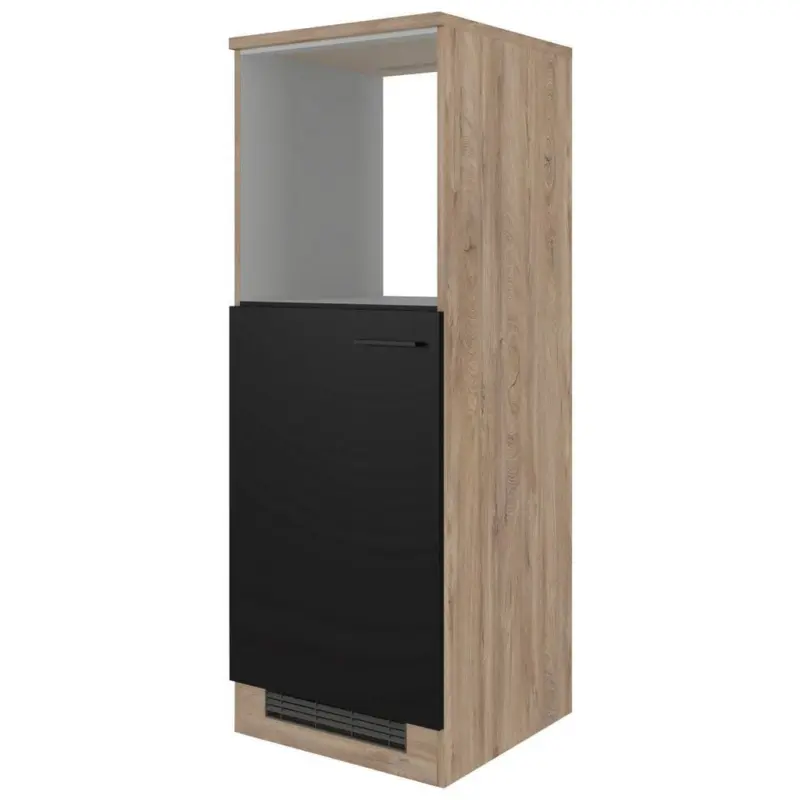 Ger&auml;teumbauschrank Capri Eiche/Schwarz B: 60 cm