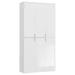M&ouml;belix Dreht&uuml;renschrank 91 cm Projekt, Wei&szlig; Hochglanz