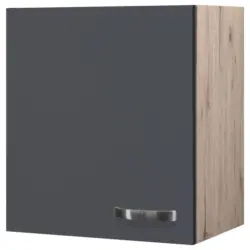 K&uuml;chenoberschrank Shadow 50 cm Grau/Eiche Dekor 1 Dreht&uuml;r