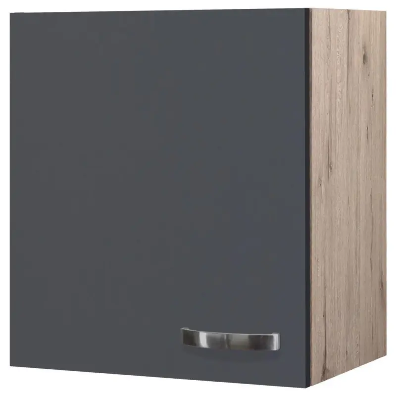 K&uuml;chenoberschrank Shadow 50 cm Grau/Eiche Dekor 1 Dreht&uuml;r