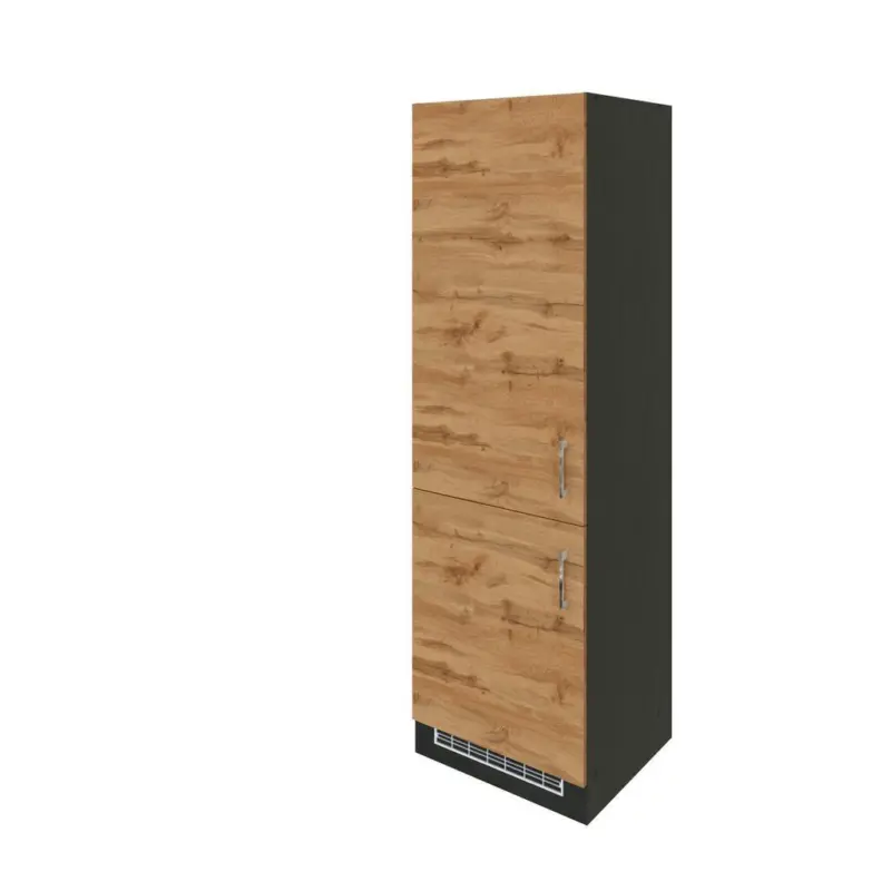 K&uuml;hlschrank-Umbauschrank Kombi B: 60 cm Eiche Dekor