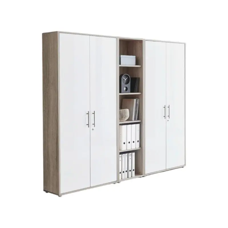 Office Edition B: 213 cm Sonoma Eiche/Wei&szlig;