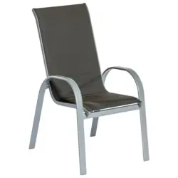 Gartensessel stapelbar 2er Set Amalfi di Lusso Metall/Textil