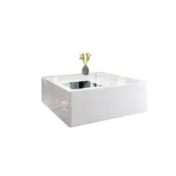 COUCHTISCH Wei&szlig;, Eiche Dekor L: 100 cm