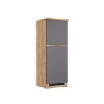 M&ouml;belix K&uuml;hlschrank-Umbauschrank Turin B: 60 cm Grau/Wotaneiche Dekor