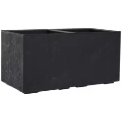 Blumenkasten Betonoptik Schwarz B: 80 cm