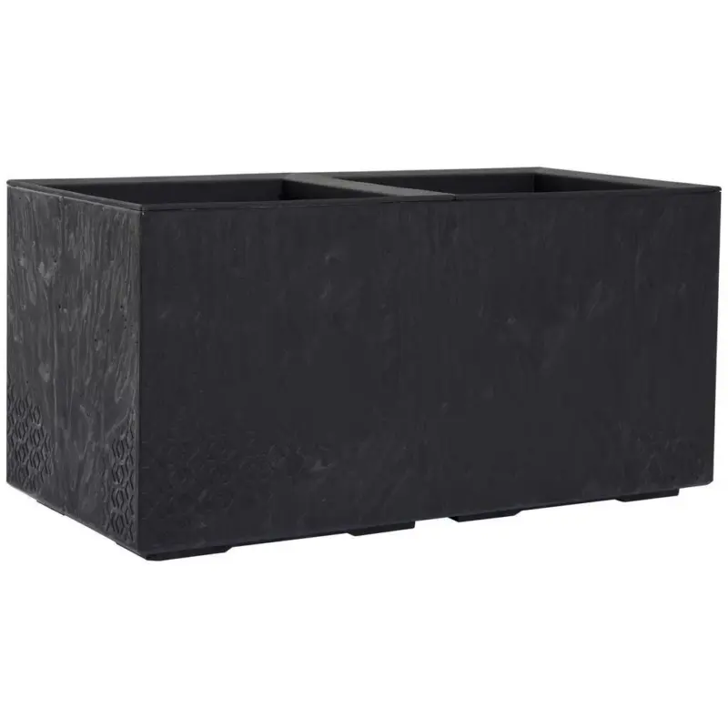 Blumenkasten Betonoptik Schwarz B: 80 cm