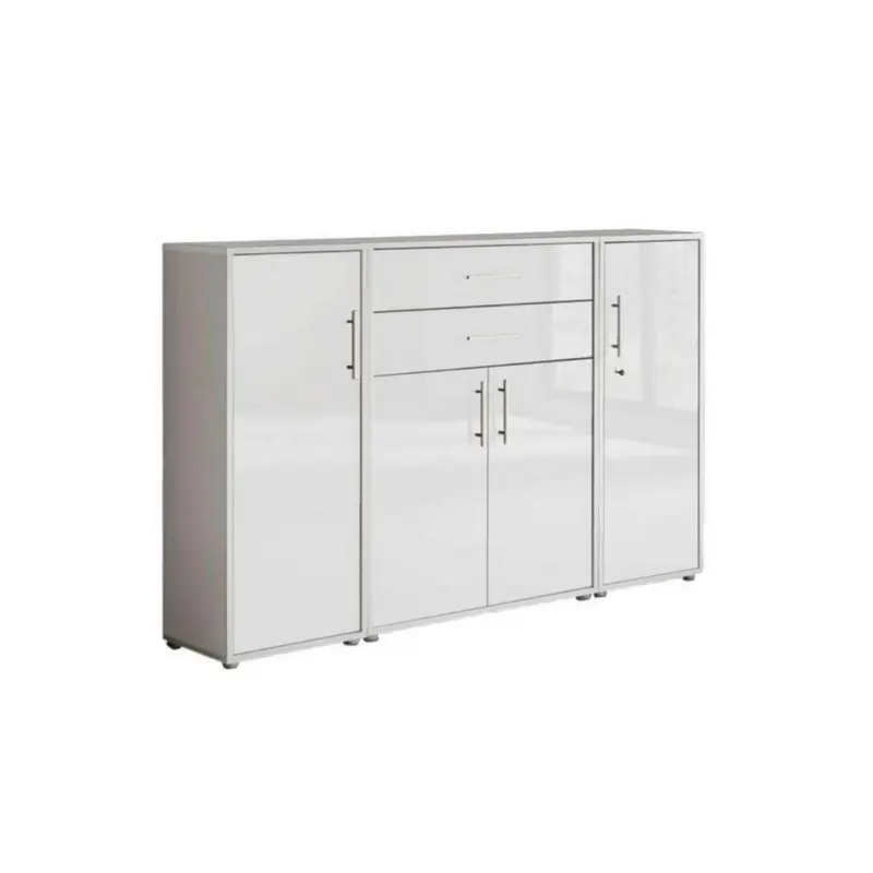 Aktenschrank Office Edition Grau/Wei&szlig; HG, B: 172,6 cm