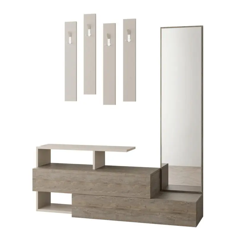 Kleiderst&auml;nder Ramda, Braun Mokka B: 137 cm