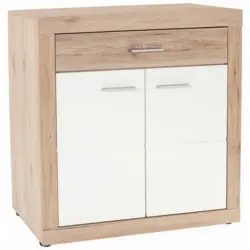 Kommode 95 cm Malta Eiche Dekor/Wei&szlig;