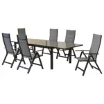 M&ouml;belix Gartenm&ouml;bel Set 7--Teilig Florenz aus Metall/Textil