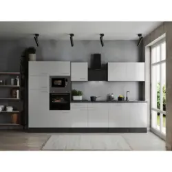 K&Uuml;CHENBLOCK Oliver Wei&szlig;, Grau B: 340 cm