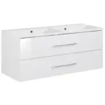 M&ouml;belix Waschbecken mit Unterschrank Clever B: 120 cm Wei&szlig;