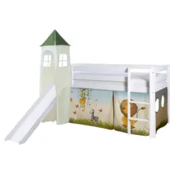Spielbett Kasper Multicolor Kiefer massiv 90 cm Leiter