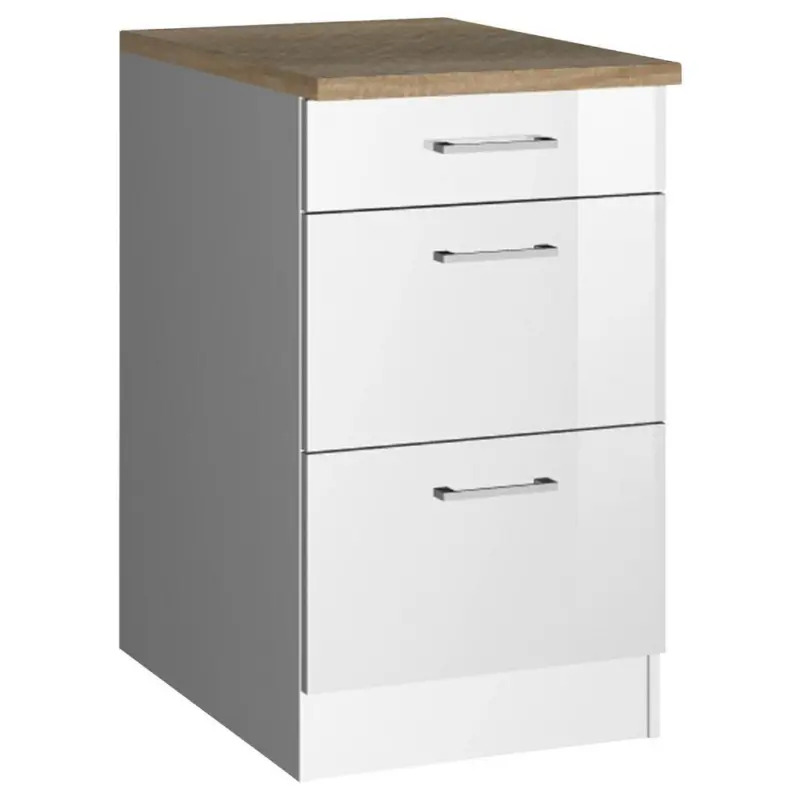 SCHUBKASTENUNTERSCHRANK Mailand Wei&szlig; B: 50 cm
