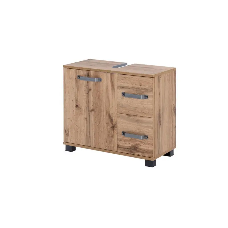 Waschbeckenunterschrank Milan B: 65,1 cm Eiche Dekor
