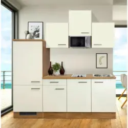 Einbauk&uuml;che K&uuml;chenblock M&ouml;belix Avila Eichefarben/Magnolie B: 210 cm