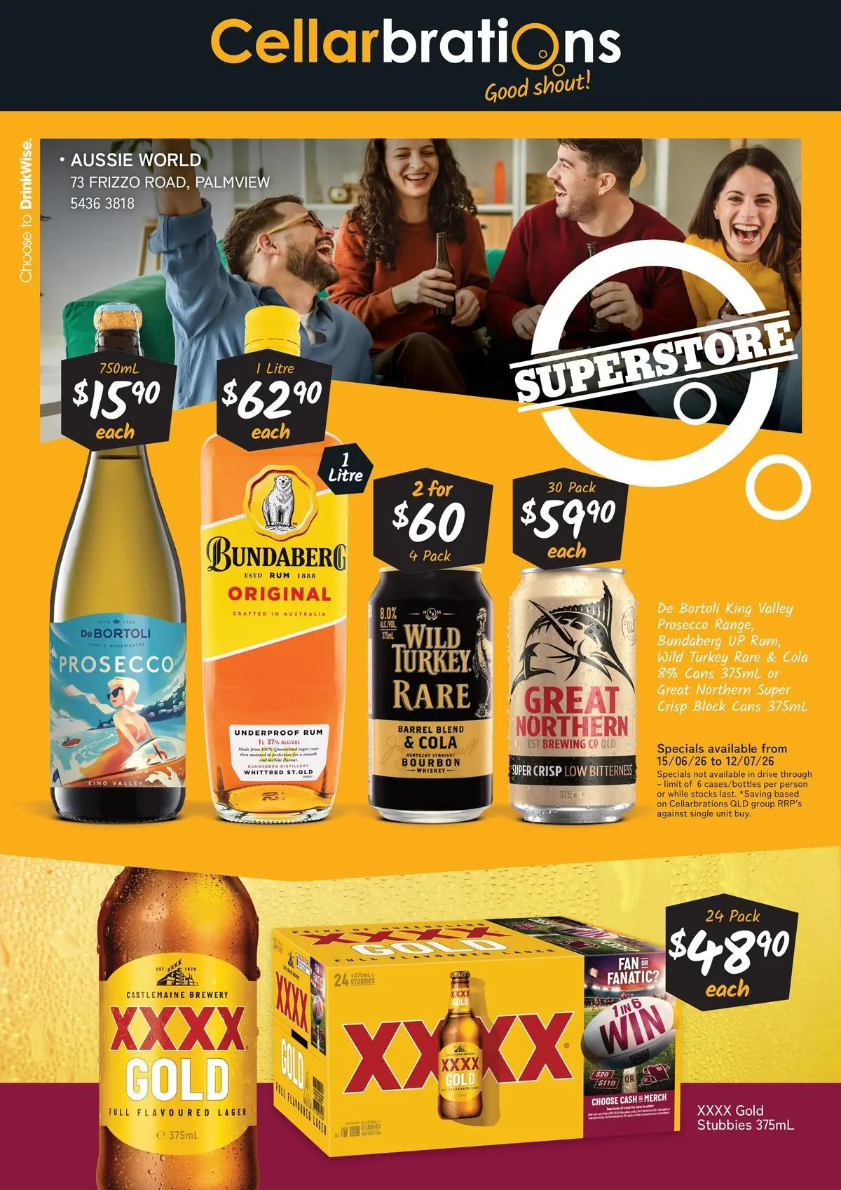 Cellarbrations - Good Shout! QLD SS 15/06 - 14/06/2026 > weekly / monthly specials | Page: 1