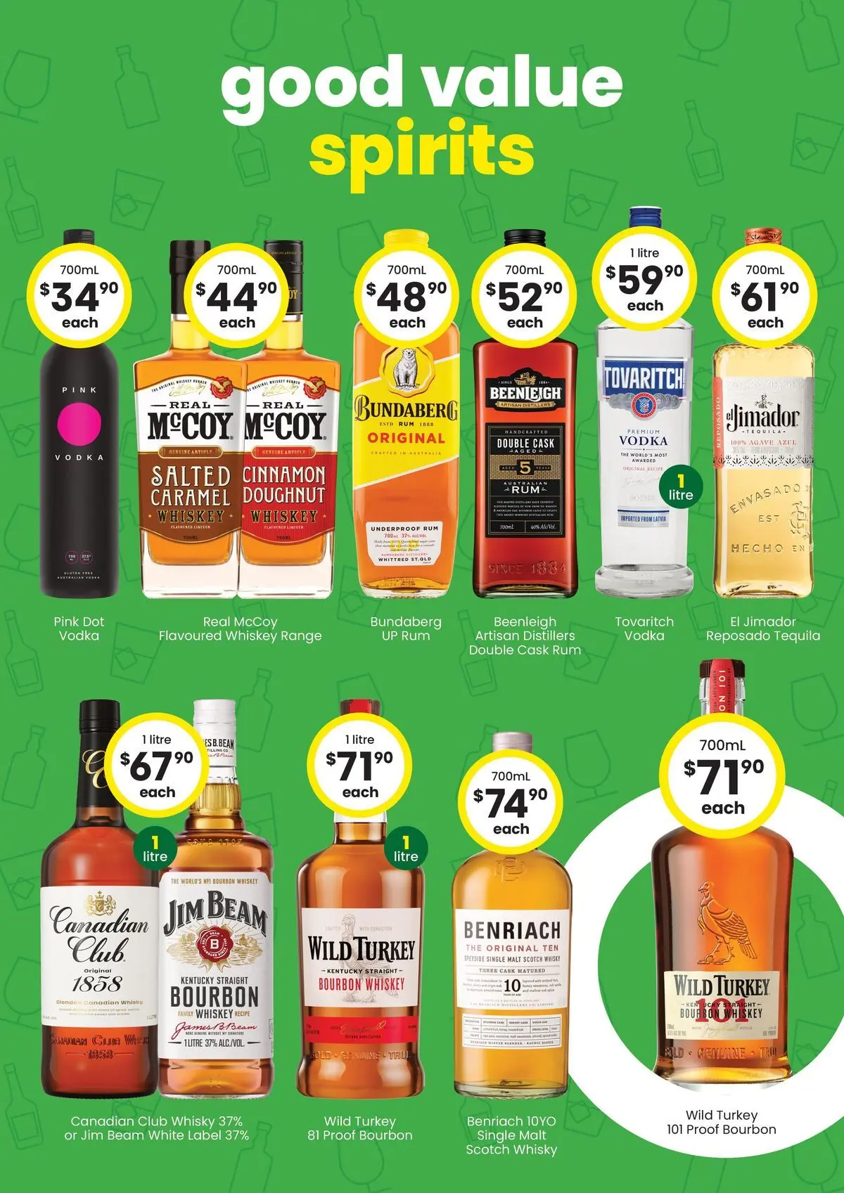 The Bottle-O - Good Value Booze, For Good Value People. QLD 15/06 - 14/06/2026 > weekly / monthly specials | Page: 4 | Products: Bourbon, Vodka, Rum, Turkey