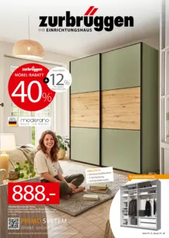 Zurbrüggen - Zurbrüggen: Möbel-Rabatt ab 04.06.2026 gültig Zurbrüggen - Zurbrüggen: Möbel-Rabatt ab 04.06.2026 gültig