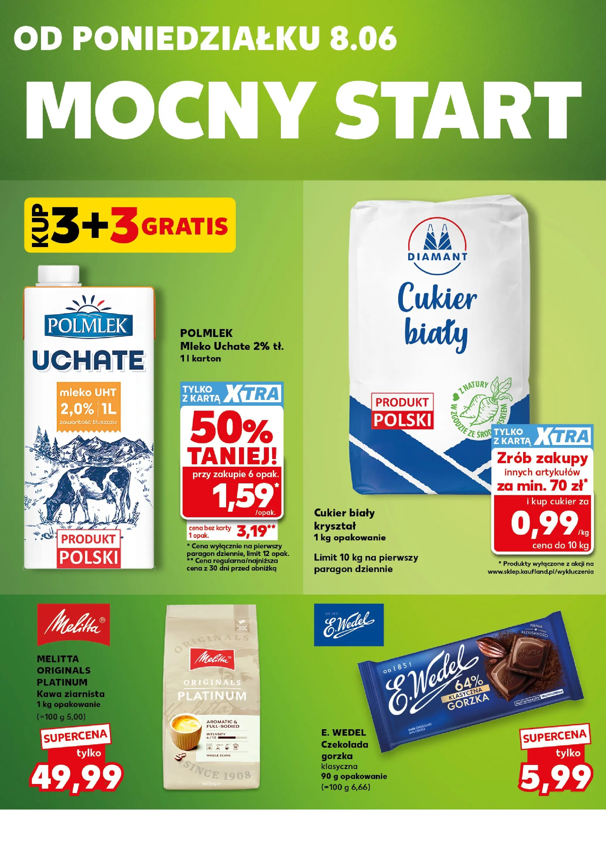 Kaufland gazetka - Mocny start od 08.06.2026 - od jutra PDF | Strona: 2 | Produkty: Karta, Kawa ziarnista, Kawa, Cukier