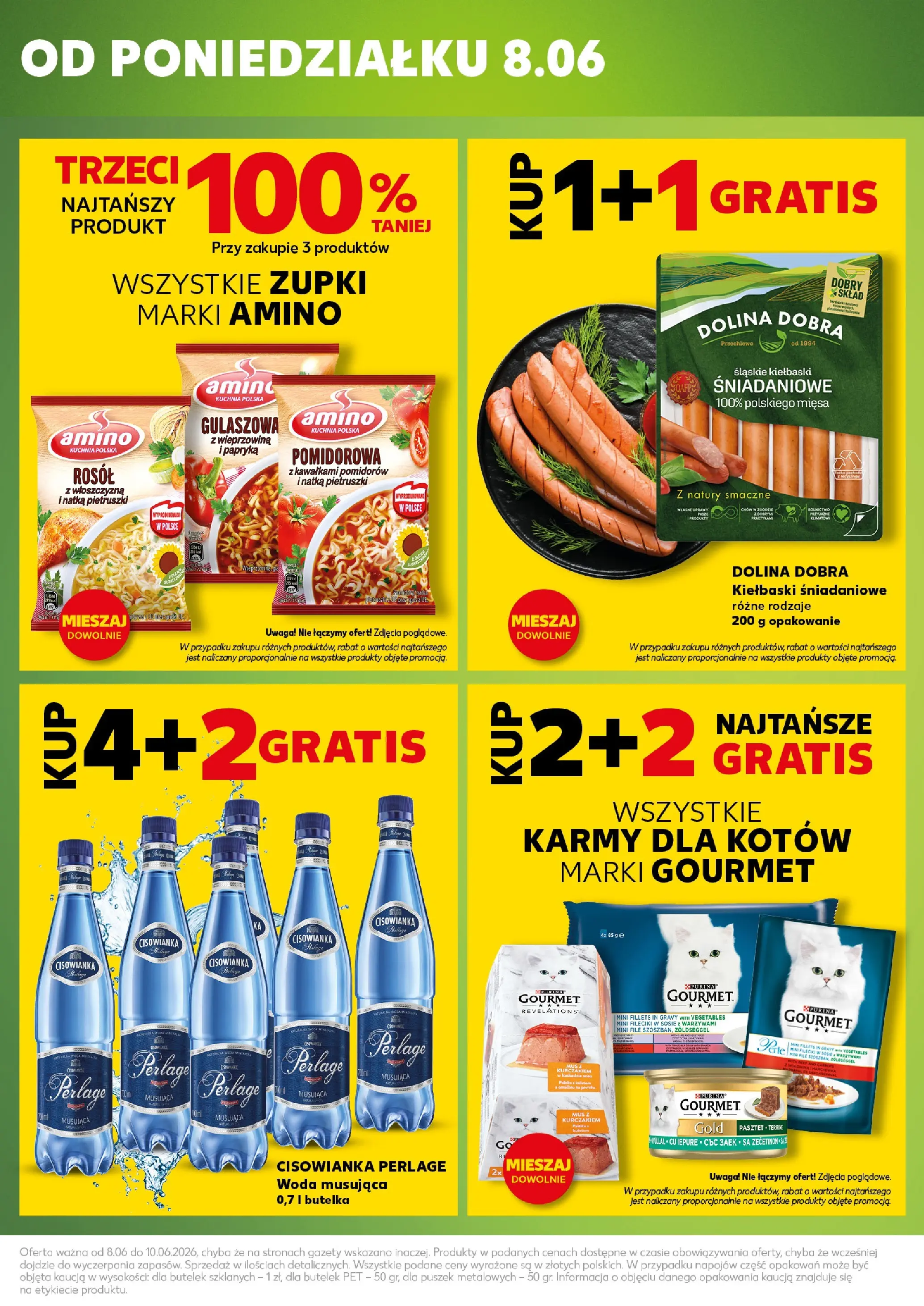 Kaufland gazetka - Mocny start od 08.06.2026 - od jutra PDF | Strona: 3 | Produkty: Kiełbaski, Papryka, Wieprzowina, Woda