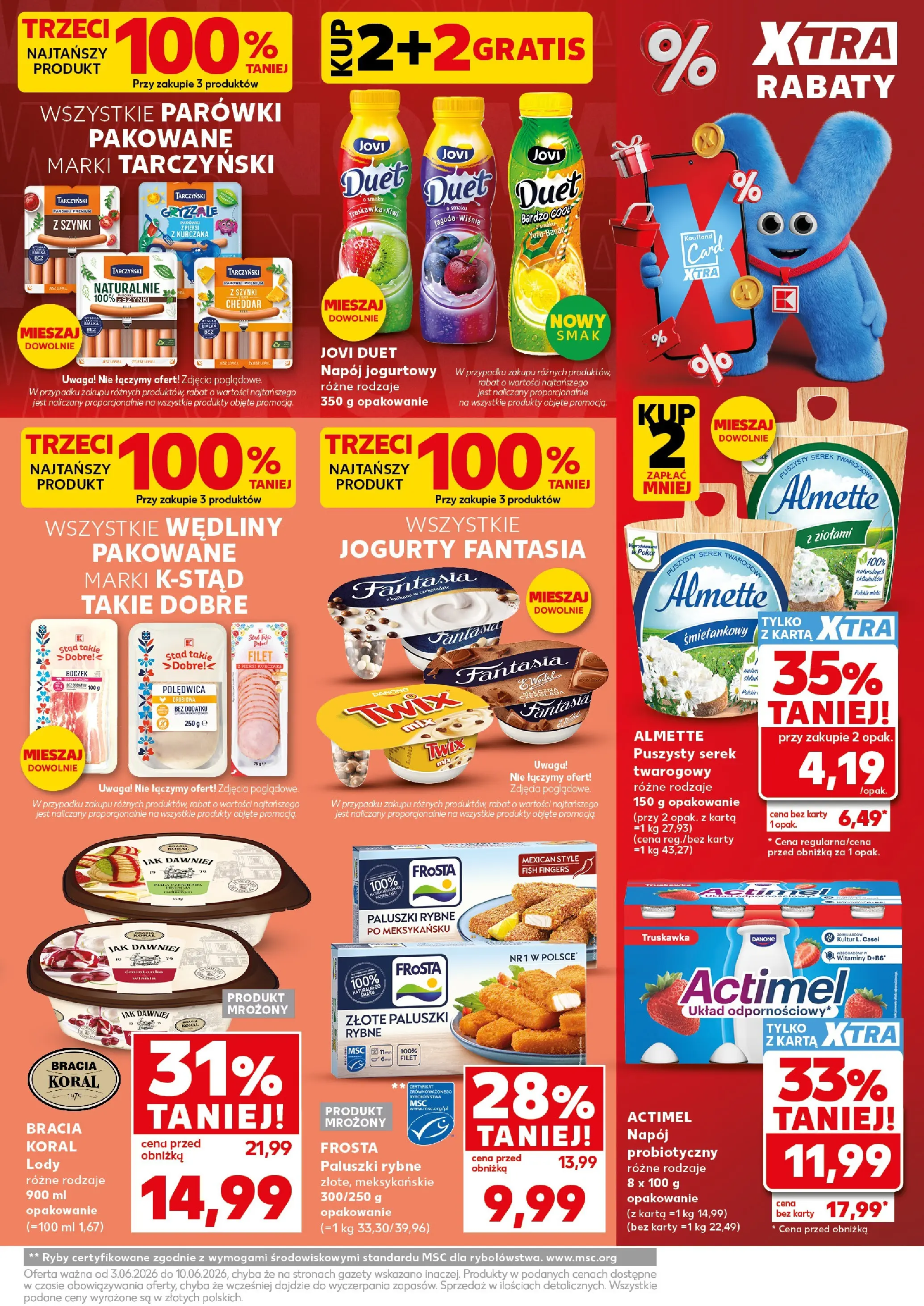 Kaufland gazetka - Mocny start od 08.06.2026 - od jutra PDF | Strona: 9 | Produkty: Karta, Paluszki, Banan, Lody
