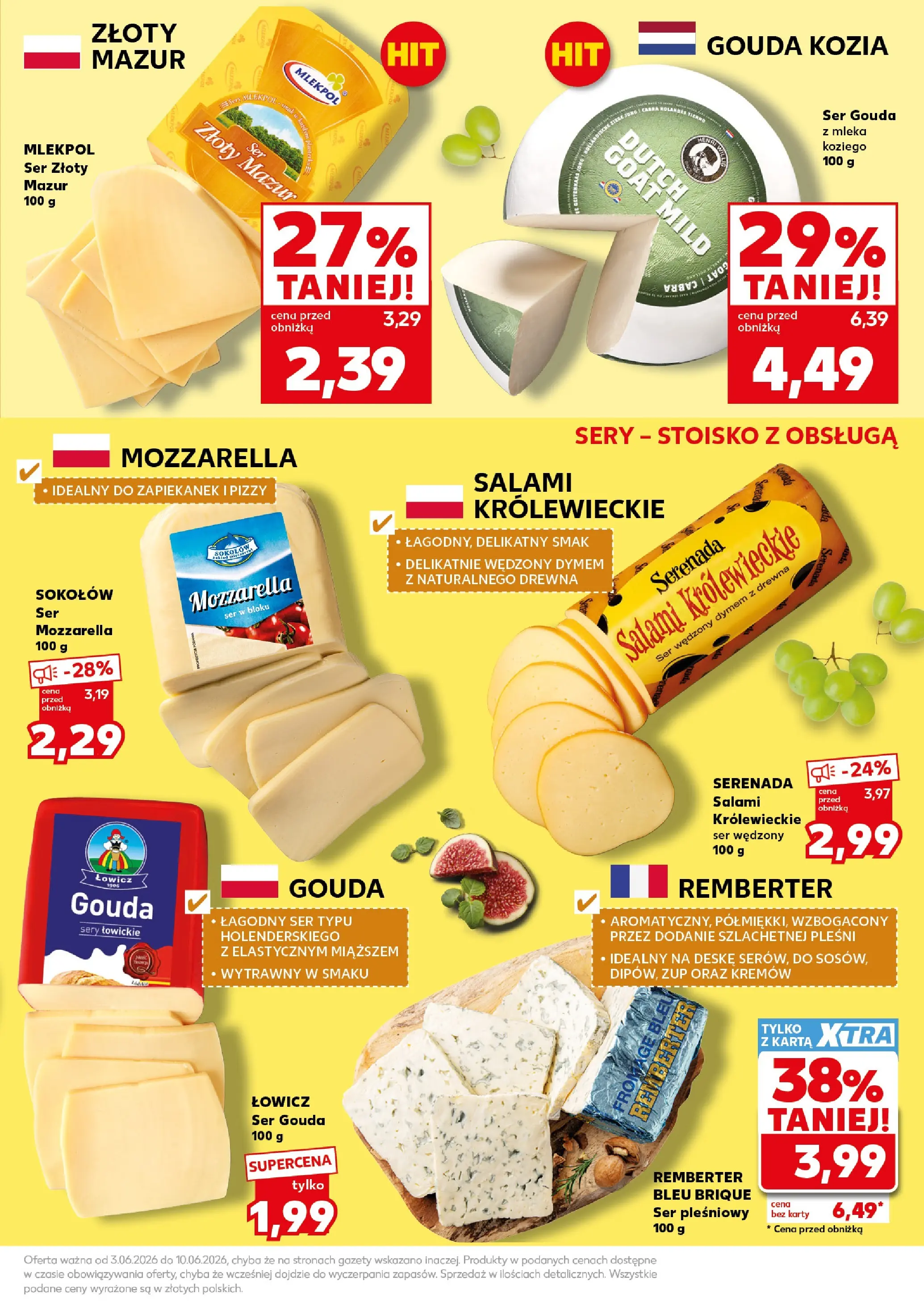 Kaufland gazetka - Mocny start od 08.06.2026 - od jutra PDF | Strona: 17 | Produkty: Karta, Sery, Ser, Salami
