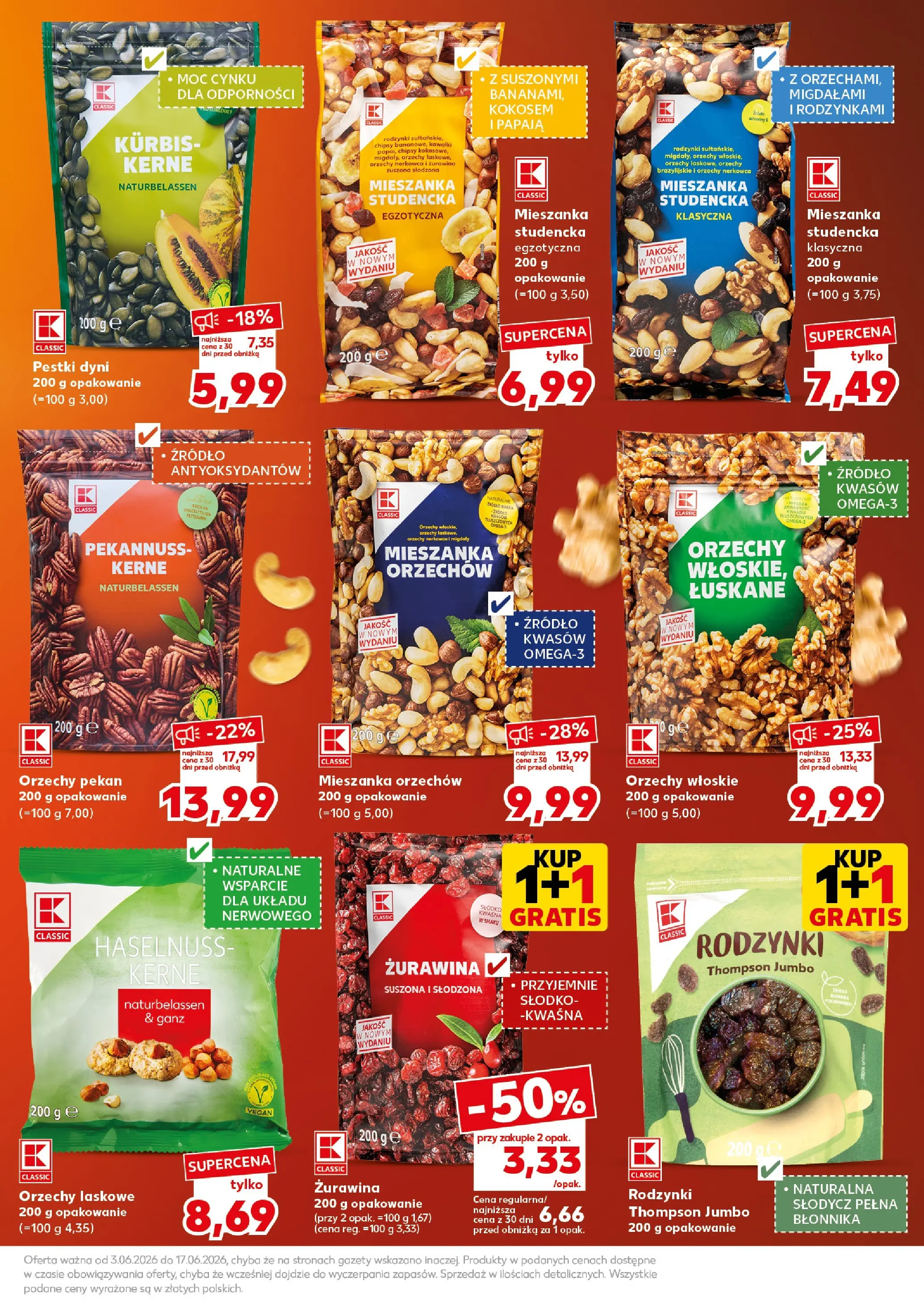 Kaufland gazetka - Mocny start od 08.06.2026 - od jutra PDF | Strona: 23 | Produkty: Chipsy, Orzechy włoskie, Papaja, Orzechy laskowe
