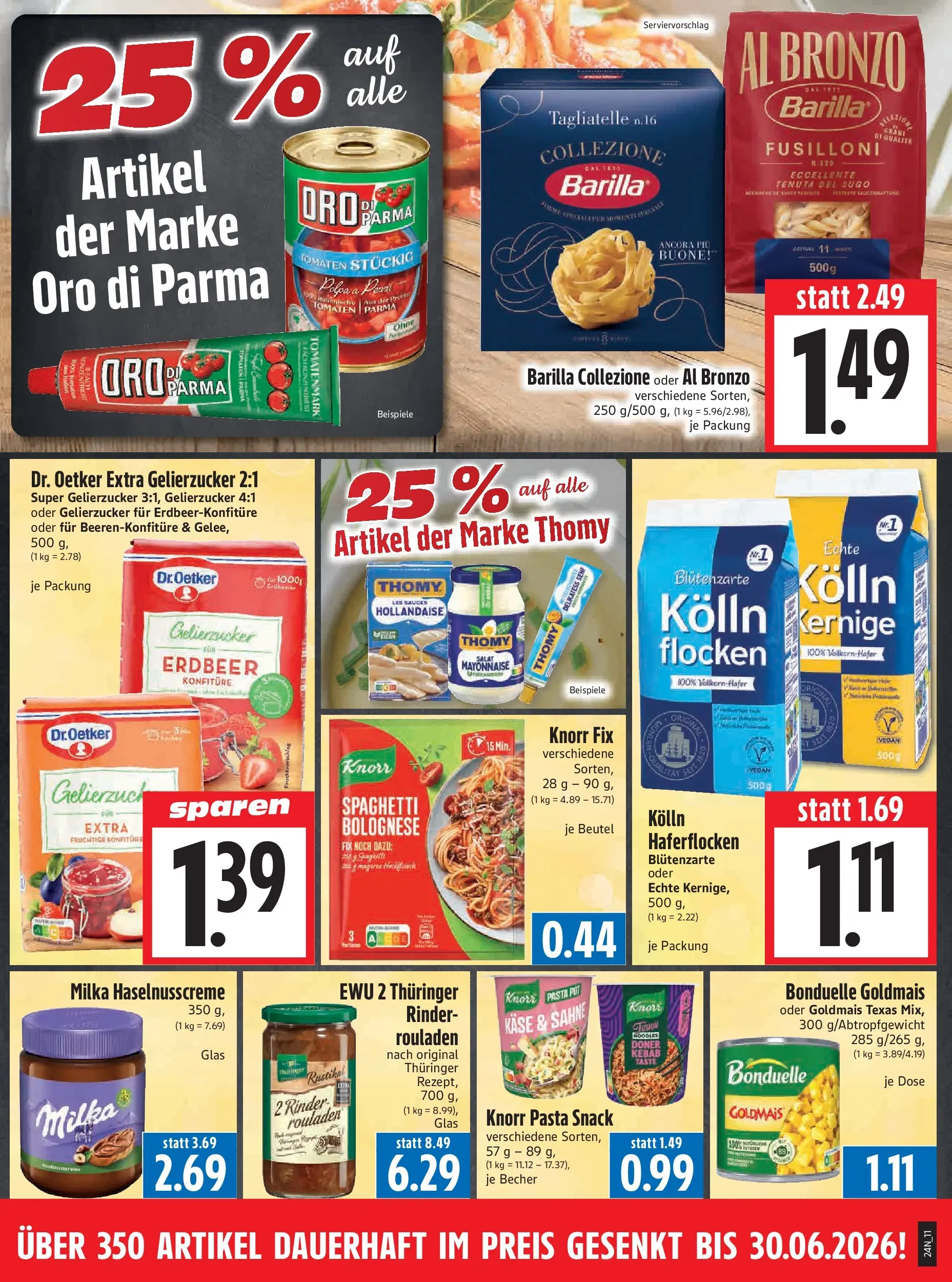 Angebote - Edeka Hahner: Wochenangebote (ab 07.06.2026) zum Blättern | Seite: 13 | Produkte: Knorr, Oro di parma, Mayonnaise, Flocken