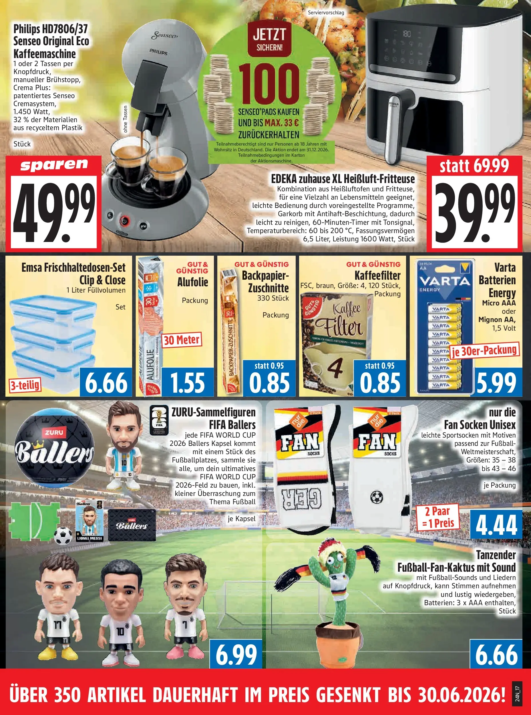 Angebote - Edeka Hahner: Wochenangebote (ab 07.06.2026) zum Blättern | Seite: 19 | Produkte: Philips, Kaffeemaschine, Energy, Fußball