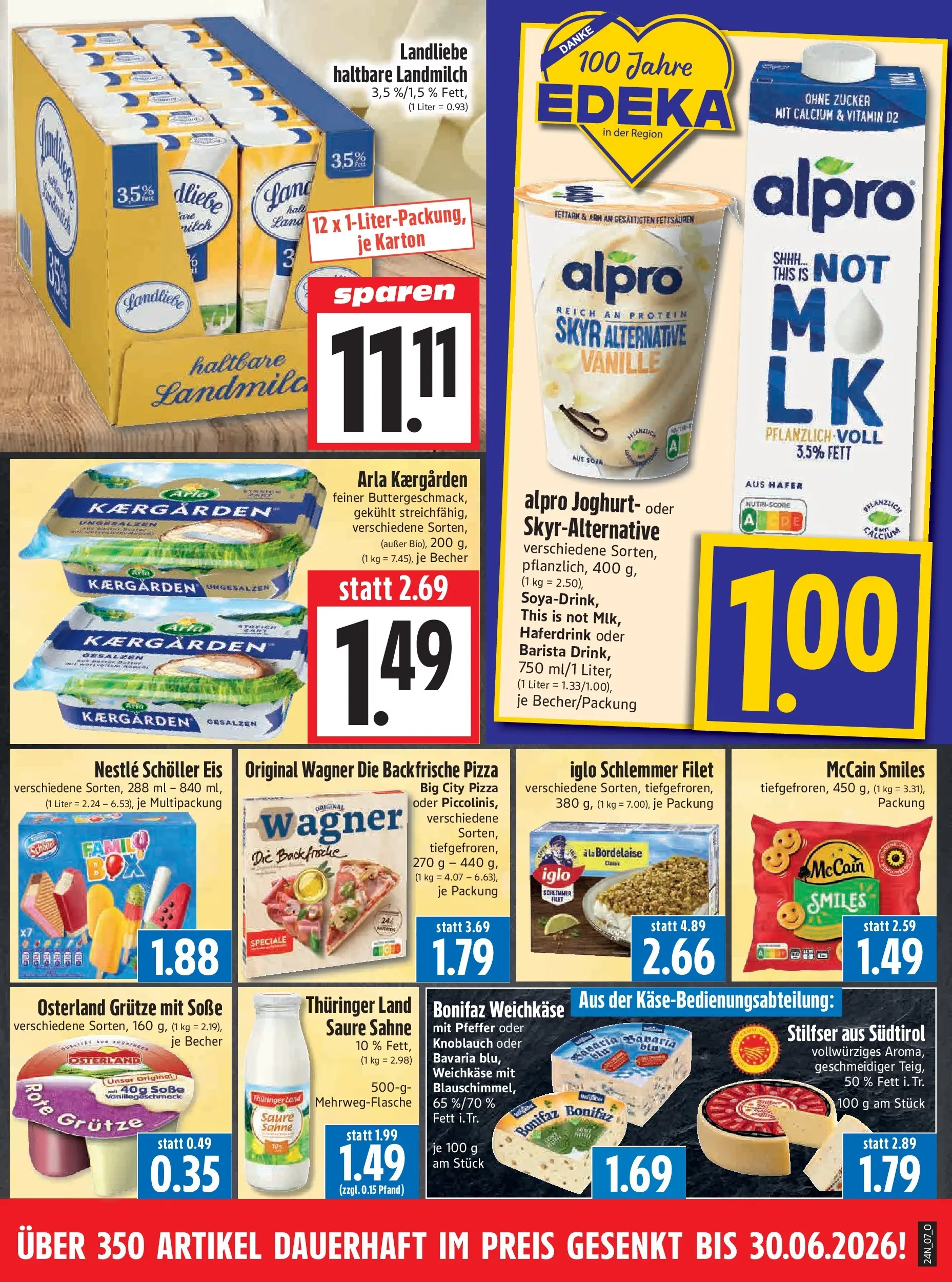 Angebote - Edeka Hahner: Wochenangebote (ab 07.06.2026) zum Blättern | Seite: 25 | Produkte: Joghurt, Pfeffer, Knoblauch, Pizza