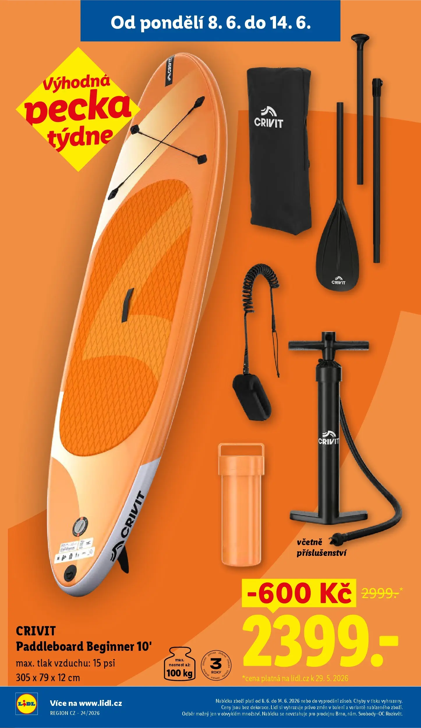 Lidl leták od 07.06.2026 - Nový akční leták | Strana: 12 | Produkty: Paddleboard