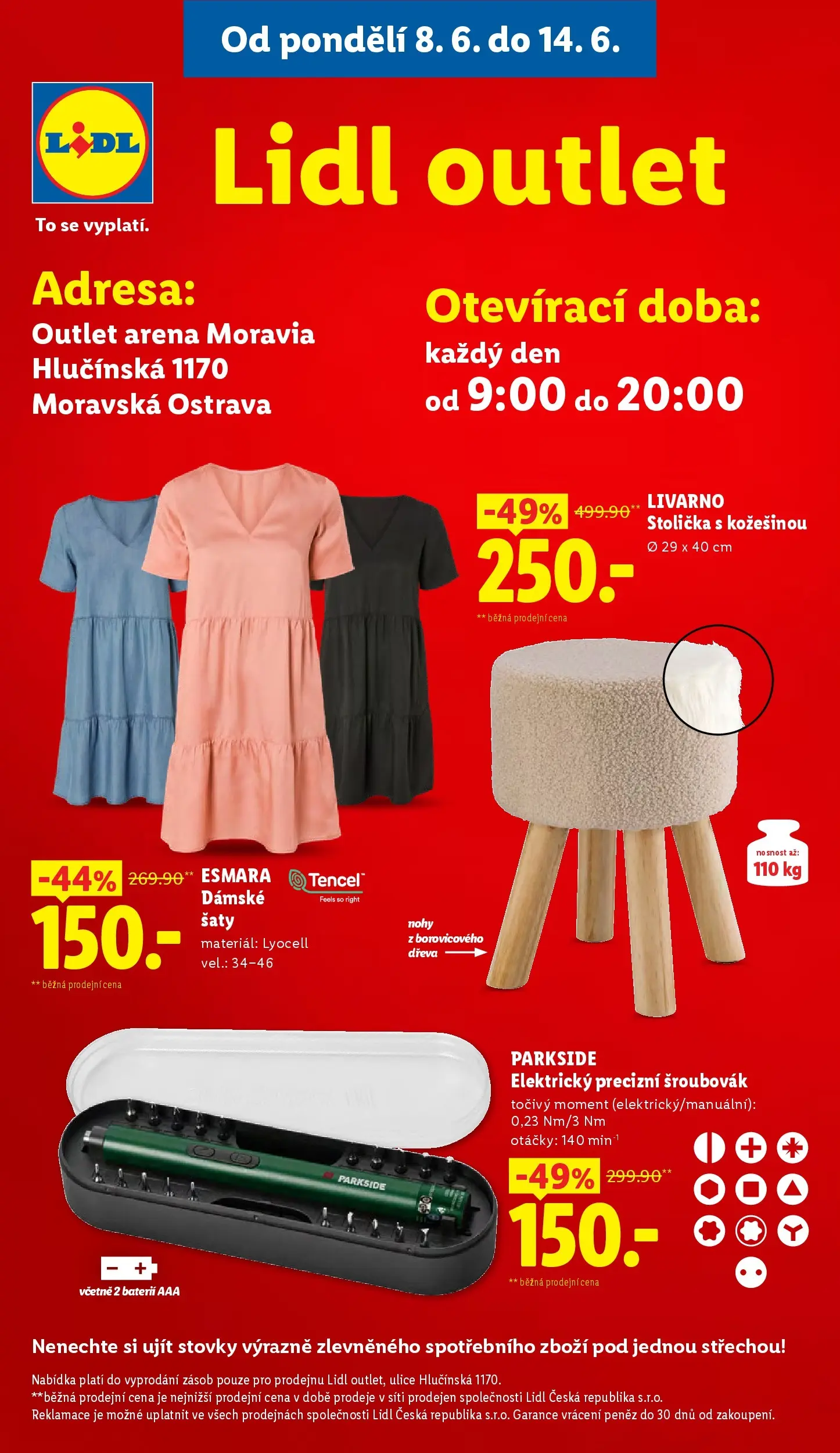 Lidl leták od 07.06.2026 - Nový akční leták | Strana: 13 | Produkty: Šaty, Parkside, Šroubovák, Stolička