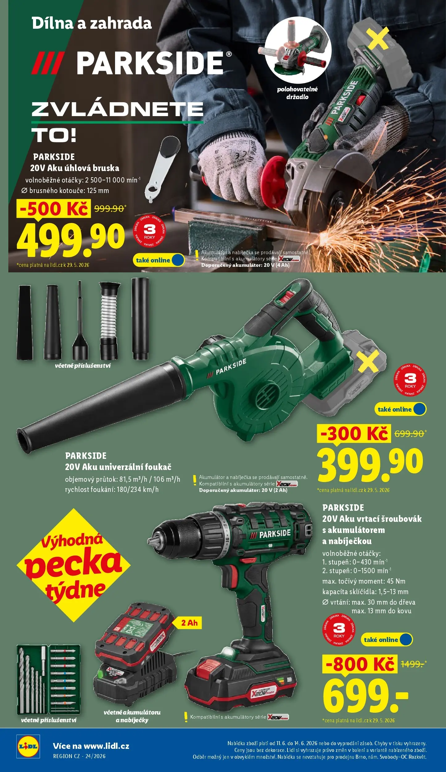 Lidl leták od 07.06.2026 - Nový akční leták | Strana: 18 | Produkty: Zahrada, Jablka, Šroubovák, Bruska