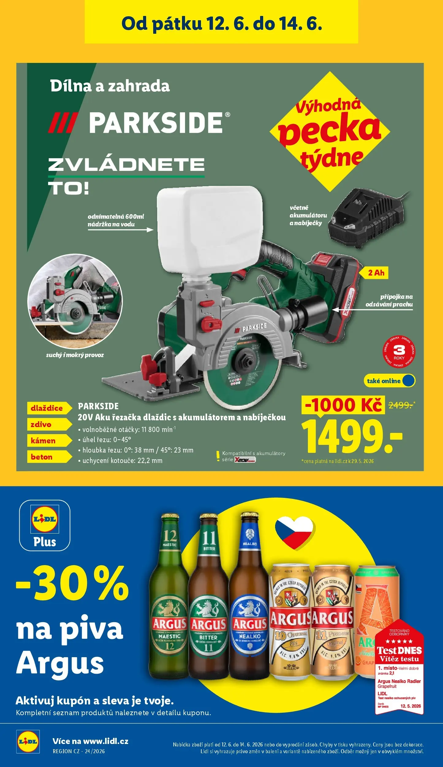 Lidl leták od 07.06.2026 - Nový akční leták | Strana: 28 | Produkty: Parkside, Zahrada, Argus, Řezačka